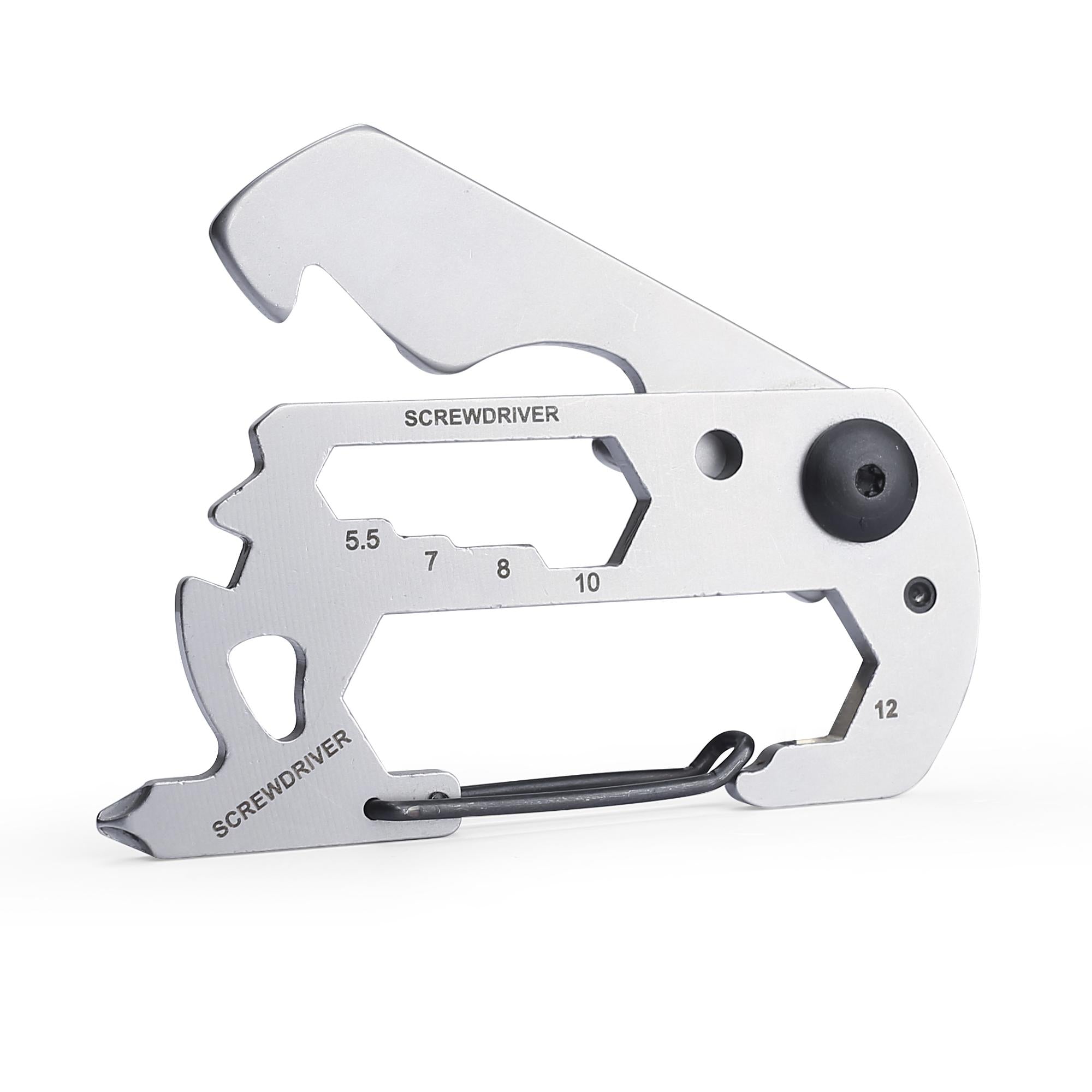 10in1 Stainless Steel EDC Card Multitool for Survival Camping & Climbing