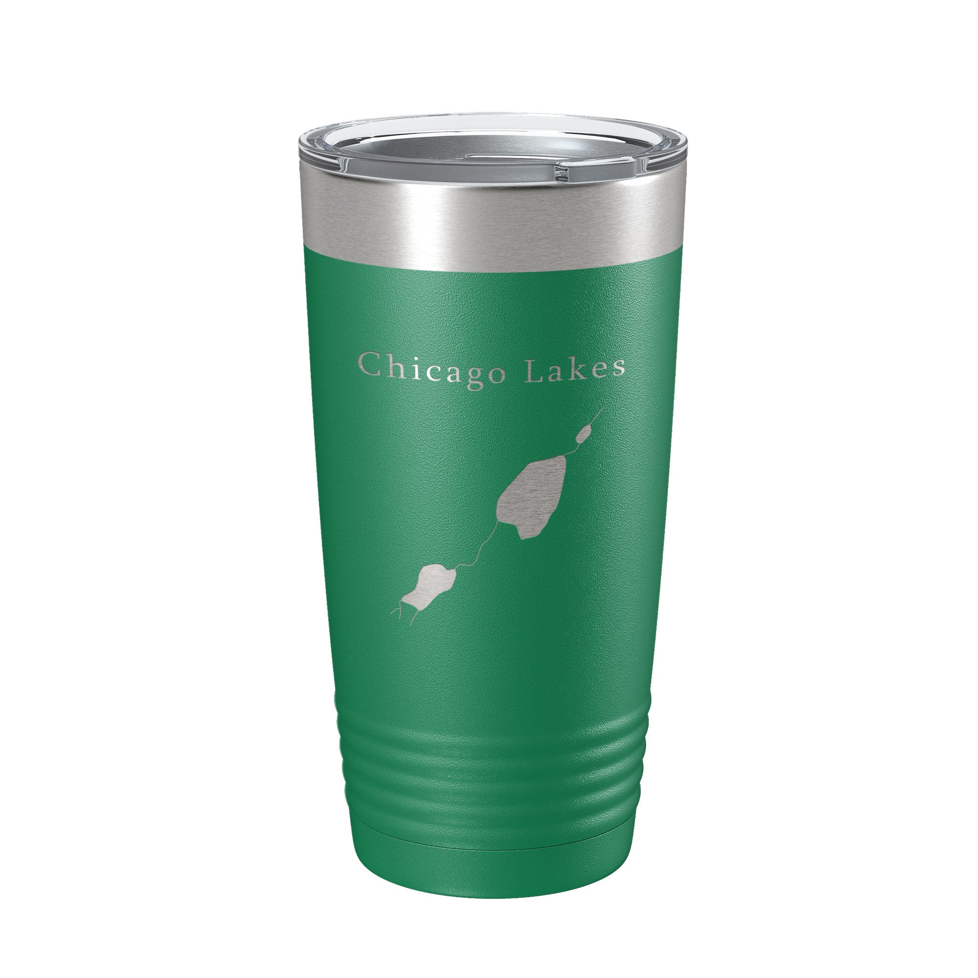 Chicago Lakes Map Tumbler Travel Mug Insulated Laser Engraved Coffee Cup Colorado 20 oz