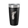 Lake Michigan Map Tumbler Travel Mug Insulated Laser Engraved Coffee Cup Illinois Wisconsin Indiana Michigan 20 oz