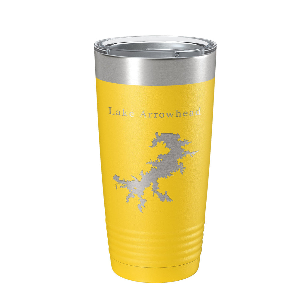Lake Arrowhead Map Tumbler Travel Mug Insulated Laser Engraved Coffee Cup Texas 20 oz