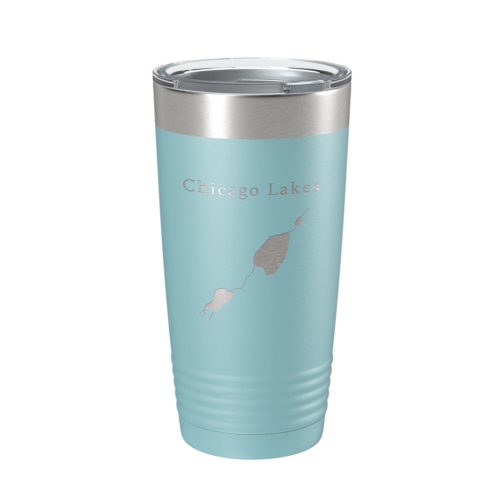 Chicago Lakes Map Tumbler Travel Mug Insulated Laser Engraved Coffee Cup Colorado 20 oz