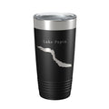 Lake Pepin Map Tumbler Travel Mug Insulated Laser Engraved Coffee Cup Minnesota Wisconsin 20 oz