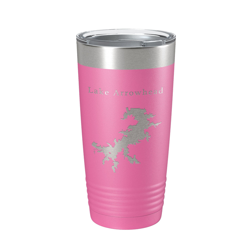 Lake Arrowhead Map Tumbler Travel Mug Insulated Laser Engraved Coffee Cup Texas 20 oz