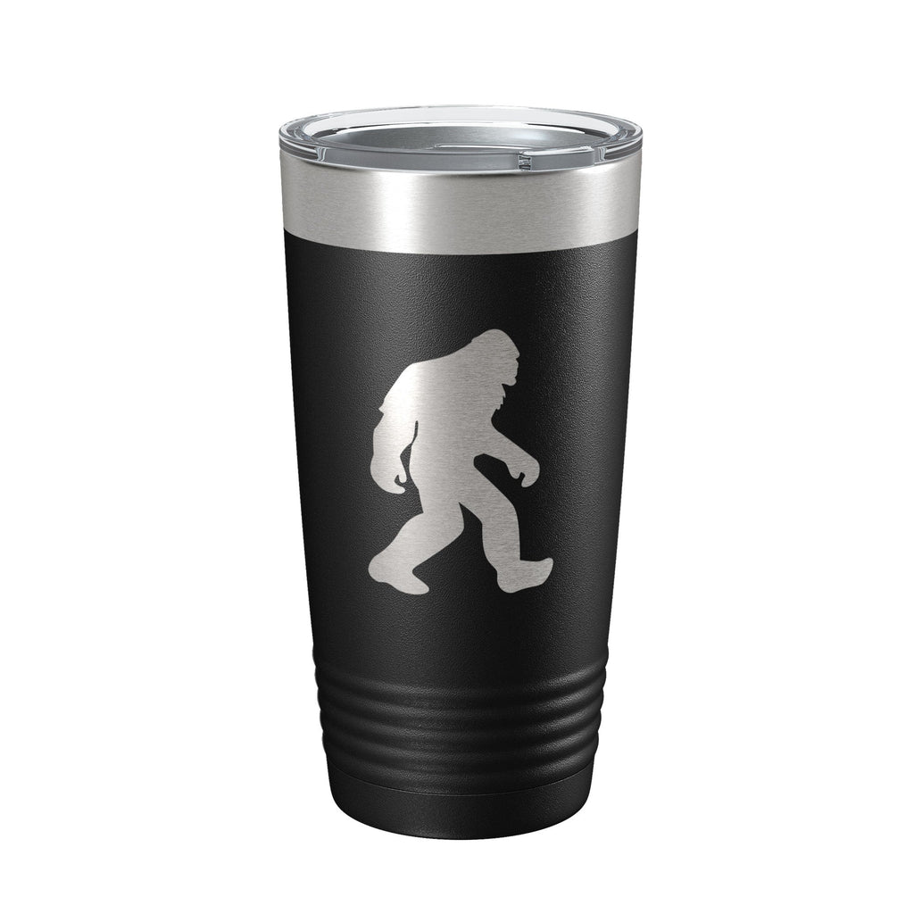 Bigfoot Tumbler Sasquatch Travel Mug Insulated Laser Engraved Coffee Cup Outdoorsman Gift Bigfoot Shadow Yeti Silhouette 20 oz