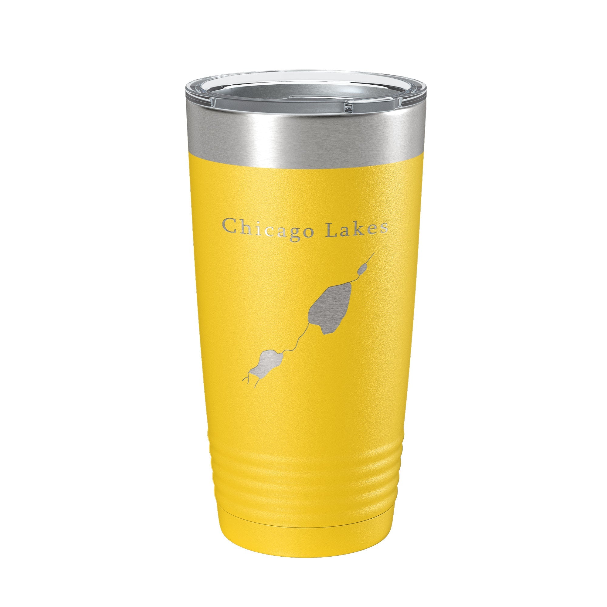 Chicago Lakes Map Tumbler Travel Mug Insulated Laser Engraved Coffee Cup Colorado 20 oz