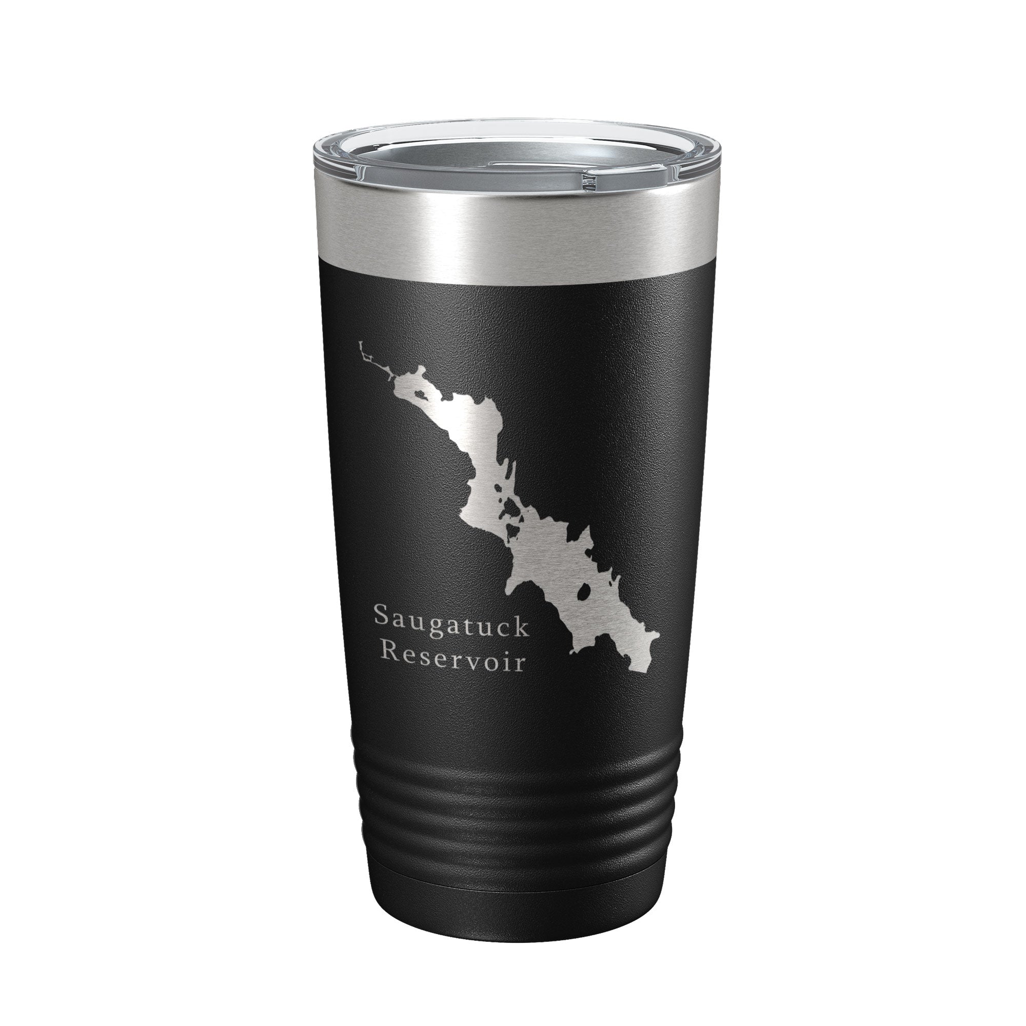 Saugatuck Reservoir Tumbler Lake Map Travel Mug Insulated Laser Engraved Coffee Cup Connecticut 20 oz
