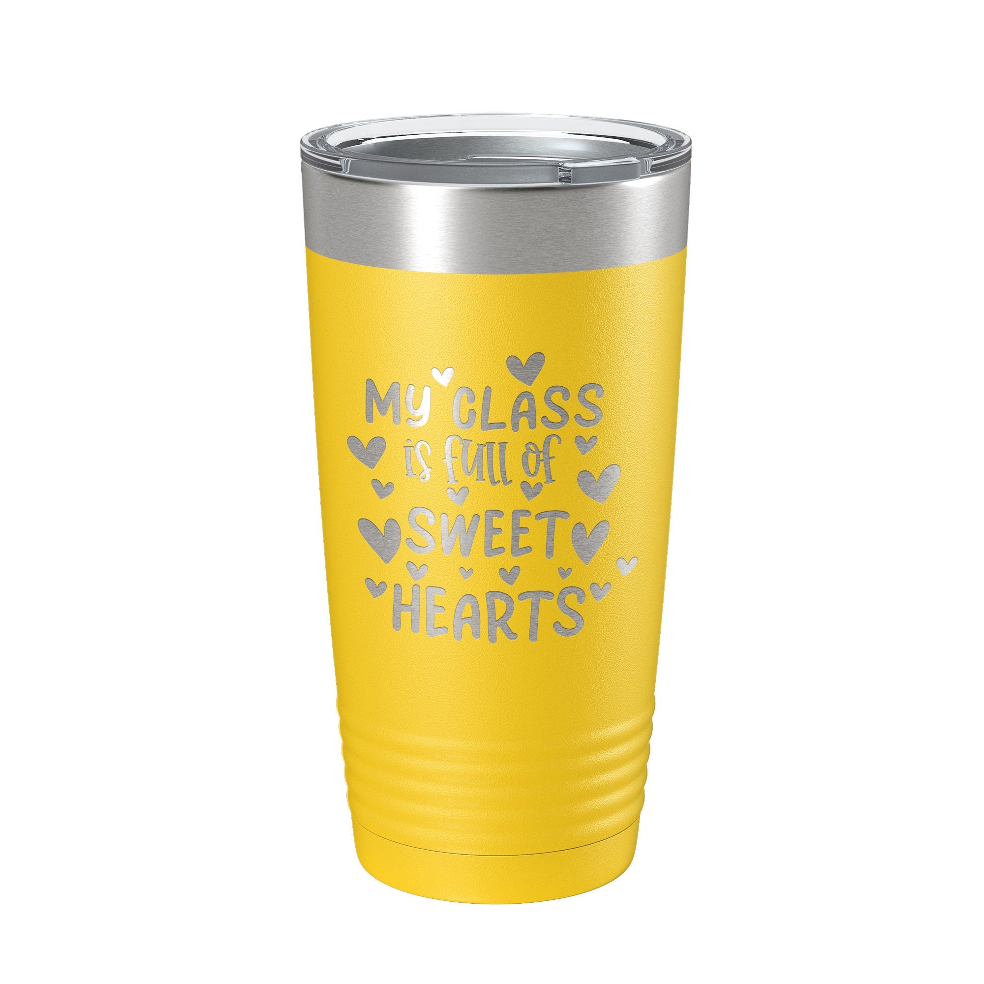 Teacher Valentine's Day Tumbler My Class Is Full Of Sweethearts Travel Mug Insulated Laser Engraved Coffee Cup 20 oz