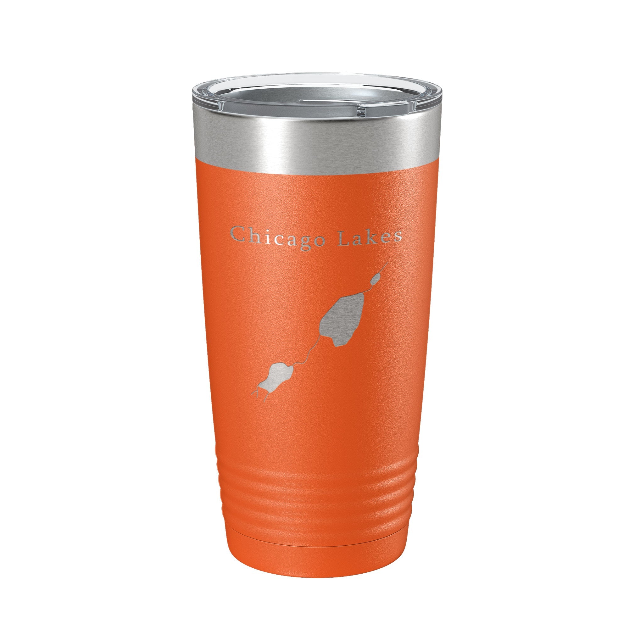 Chicago Lakes Map Tumbler Travel Mug Insulated Laser Engraved Coffee Cup Colorado 20 oz