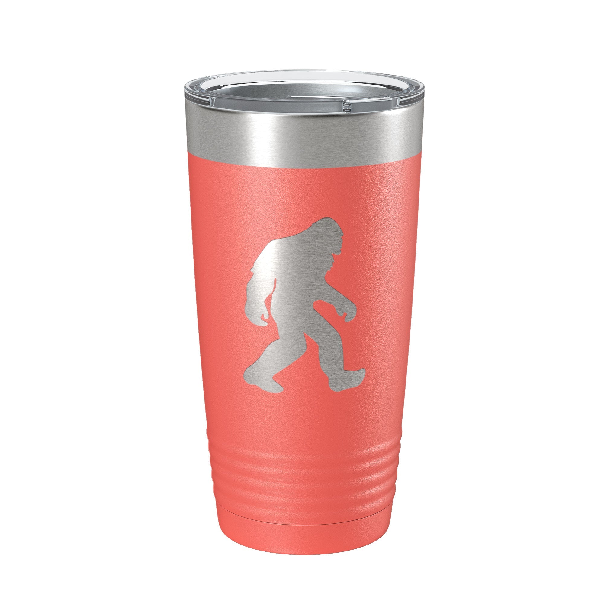 Bigfoot Tumbler Sasquatch Travel Mug Insulated Laser Engraved Coffee Cup Outdoorsman Gift Bigfoot Shadow Yeti Silhouette 20 oz