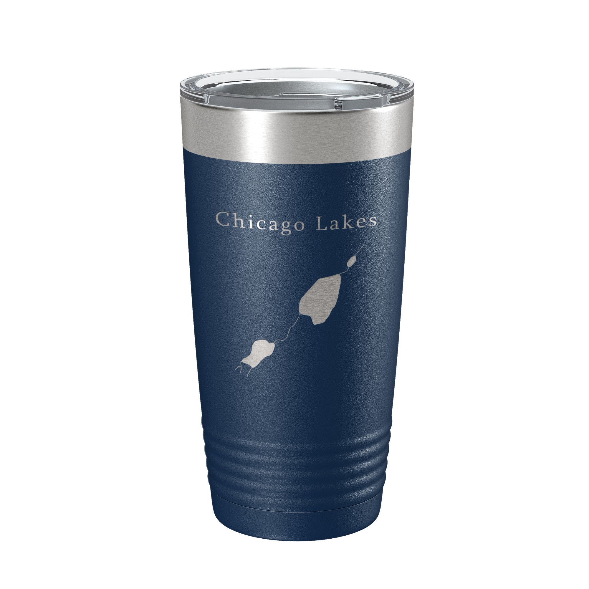 Chicago Lakes Map Tumbler Travel Mug Insulated Laser Engraved Coffee Cup Colorado 20 oz