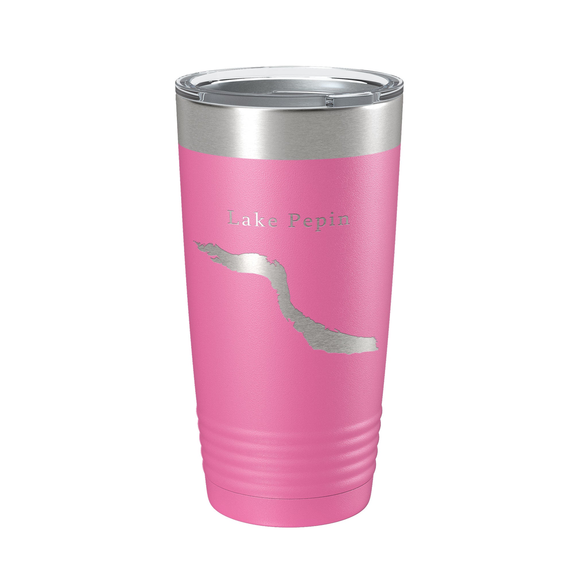Lake Pepin Map Tumbler Travel Mug Insulated Laser Engraved Coffee Cup Minnesota Wisconsin 20 oz