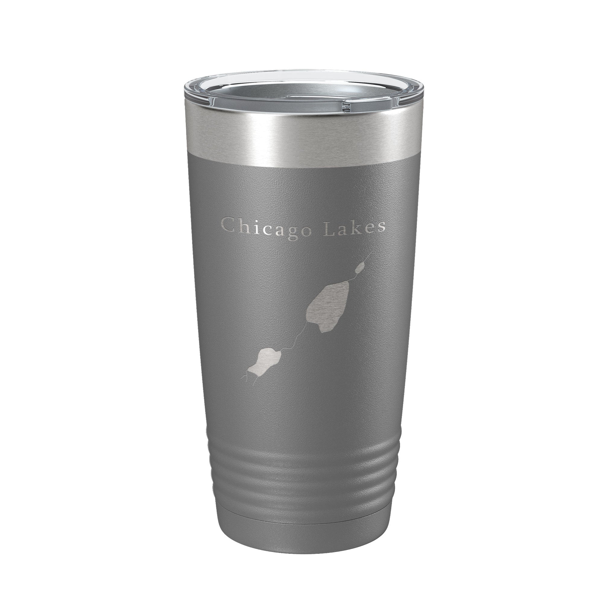 Chicago Lakes Map Tumbler Travel Mug Insulated Laser Engraved Coffee Cup Colorado 20 oz