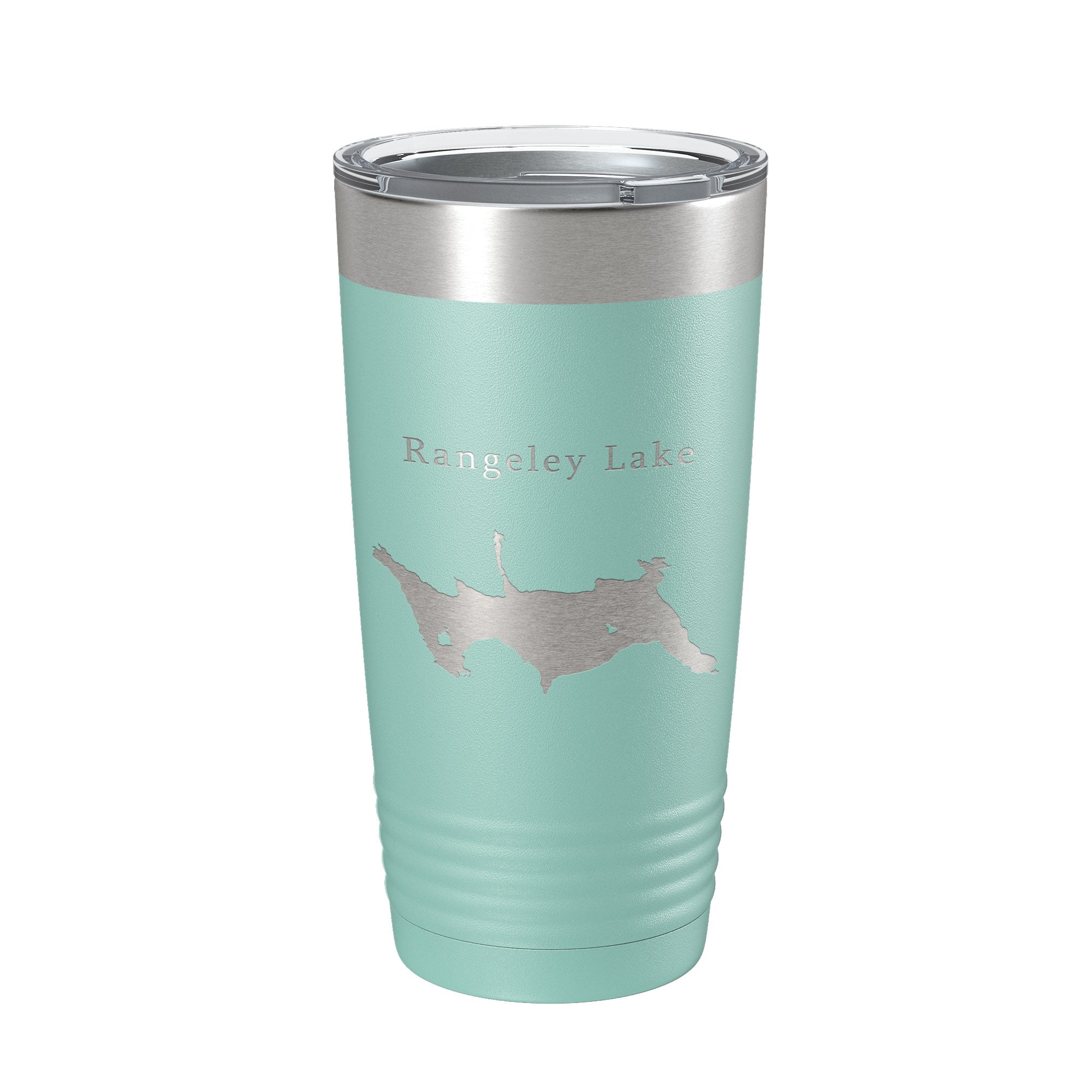 Rangeley Lake Map Tumbler Travel Mug Insulated Laser Engraved Coffee Cup Maine 20 oz