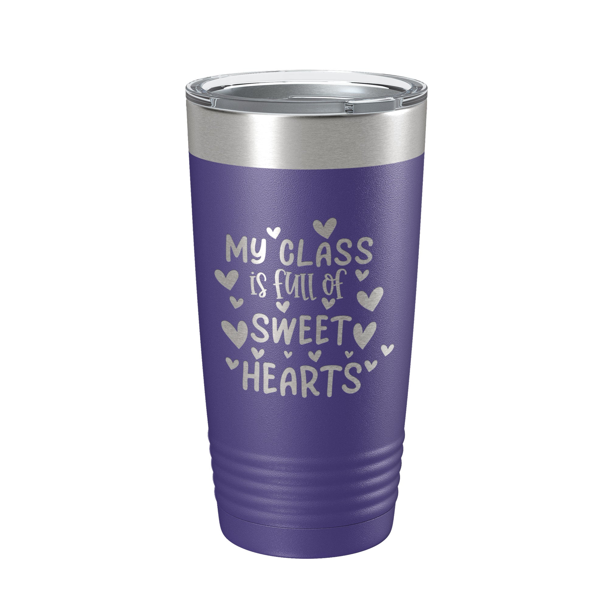 Teacher Valentine's Day Tumbler My Class Is Full Of Sweethearts Travel Mug Insulated Laser Engraved Coffee Cup 20 oz