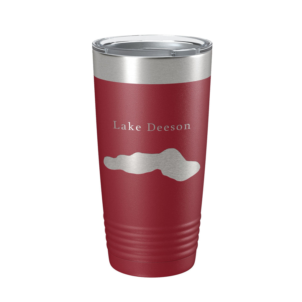 Lake Deeson Map Tumbler Travel Mug Insulated Laser Engraved Coffee Cup Florida 20 oz