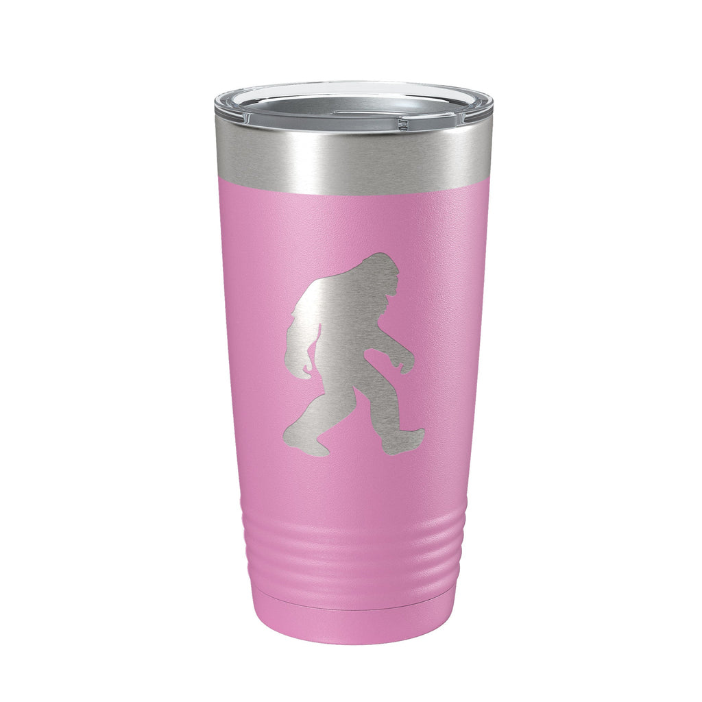Bigfoot Tumbler Sasquatch Travel Mug Insulated Laser Engraved Coffee Cup Outdoorsman Gift Bigfoot Shadow Yeti Silhouette 20 oz
