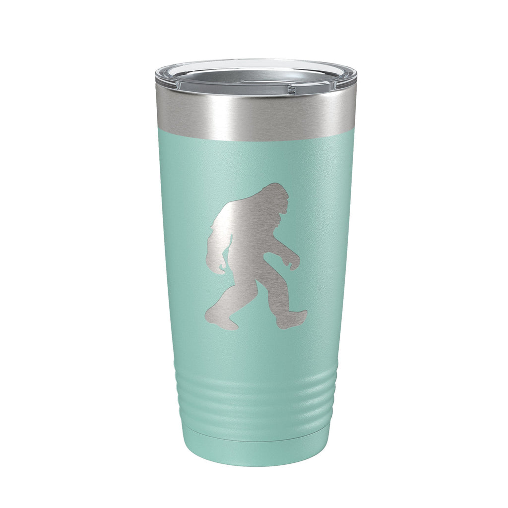 Bigfoot Tumbler Sasquatch Travel Mug Insulated Laser Engraved Coffee Cup Outdoorsman Gift Bigfoot Shadow Yeti Silhouette 20 oz